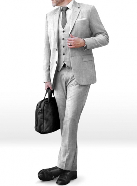 Reda Worsted Light Gray Pure Wool Suit