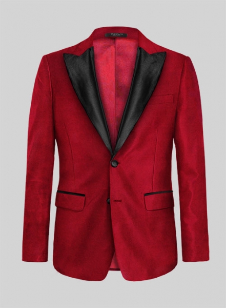 Red Velvet Tuxedo Jacket