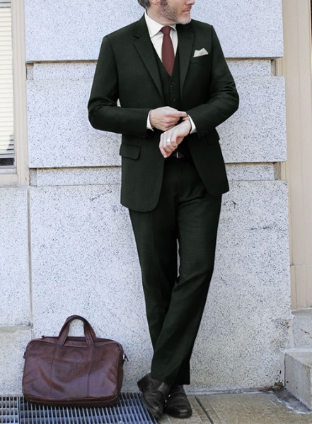 Stretch Green Wool Suit