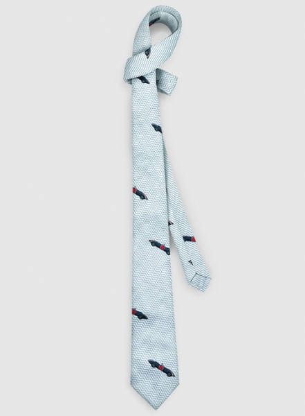 Italian Cotton Tie - Retro Car