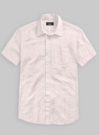 Roman Light Pink Linen Shirt - Half Sleeves