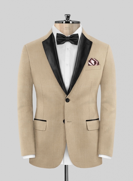 Napolean Khaki Wool Tuxedo Jacket