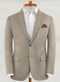 Napolean Sharkskin Light Brown Wool Jacket