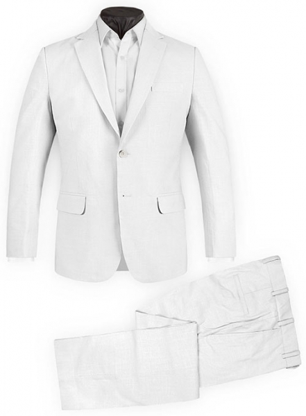 Tropical White Linen Suit