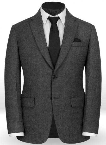 Charcoal Flannel Wool Suit