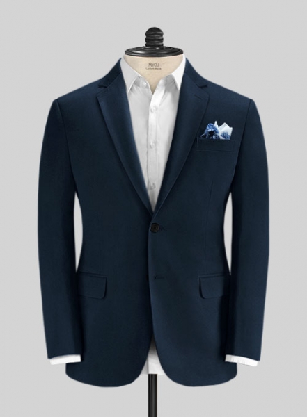 Italian Nile Blue Cotton Stretch Suit