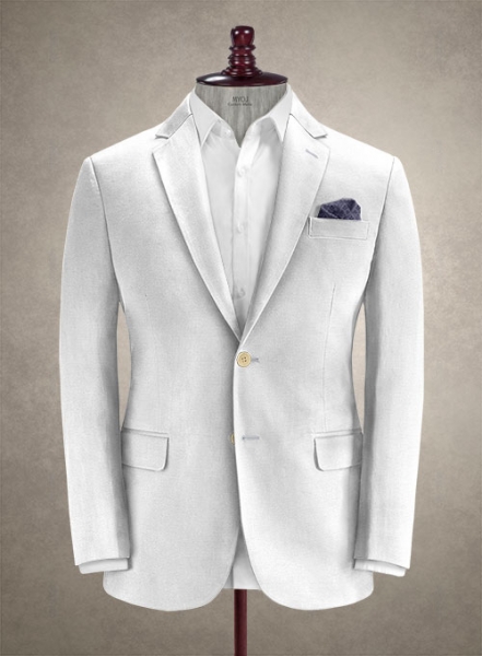 Caccioppoli Canvas White Cotton Jacket