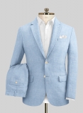 Tropical Blue Pure Linen Suit