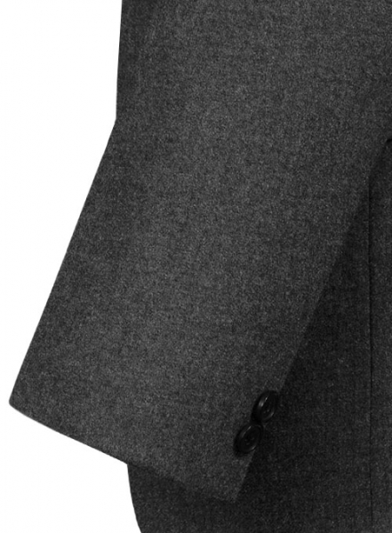 Charcoal Flannel Wool Suit