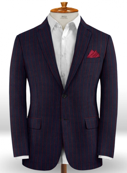 Jail Royal Blue Flannel Wool Suit