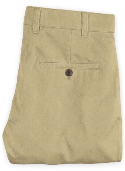 Heavy Knit Light Khaki Stretch Chino Pants