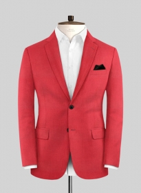 Scabal Scarlet Red Wool Jacket