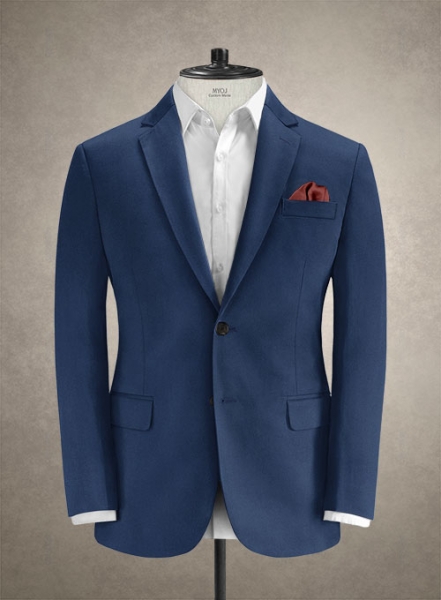 Caccioppoli Cotton Gabardine Lapis Blue Suit