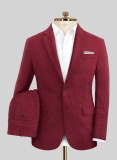 Moscow Maroon Pure Linen Suit