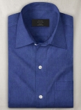 European Cruise Blue Linen Shirt - Full Sleeves