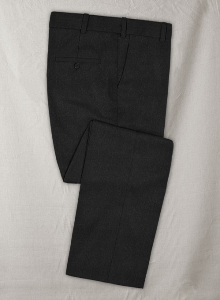 Black Flannel Wool Suit