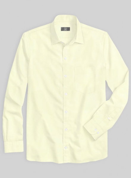 Giza Yellow Cotton Shirt- Full Sleeves