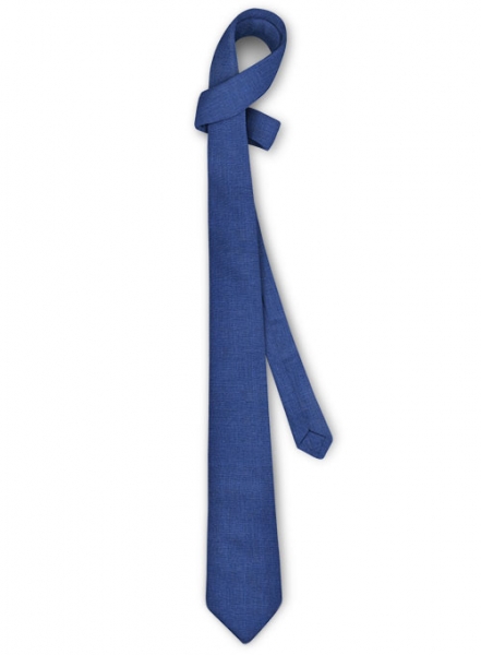 Italian Linen Tie - Cobalt Blue