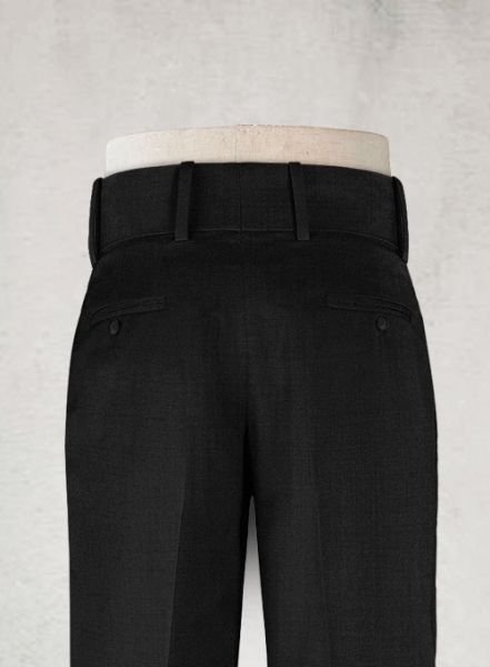 Napolean Black Double Gurkha Wool Trousers