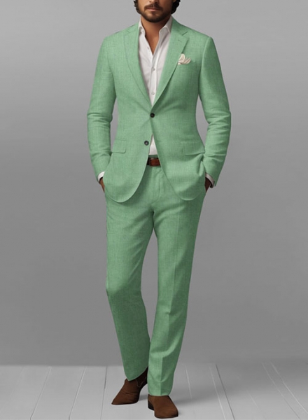 Italian Linen Mojito Green Suit