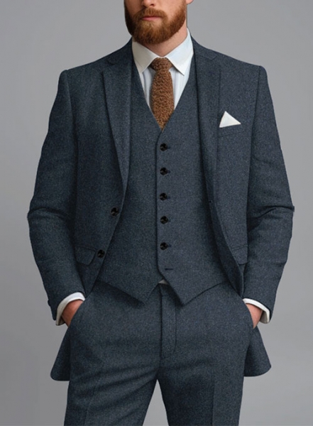 Light Weight Bond Blue Tweed Suit