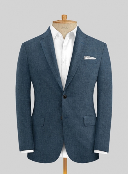 Indigo Blue Pure Linen Suit