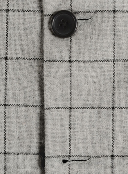 Light Weight Checks Light Gray Tweed Jacket