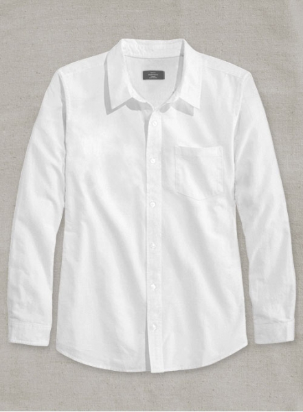 White Stretch Poplene Shirt