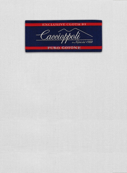 Caccioppoli Canvas White Cotton Jacket