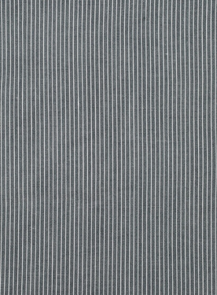 Classic Gray Pinstripe Cotton Shirt - Full Sleeves