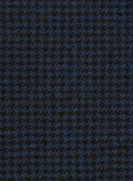 Houndstooth Dark Blue Tweed Pants