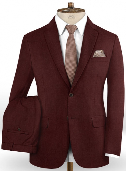 Scabal Wine Wool Suit