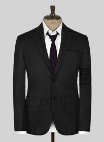 Worsted Dark Charcoal Wool Black Bar Jacket