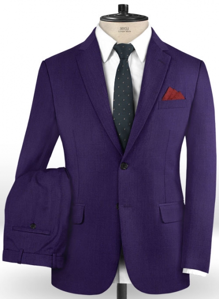 Scabal Eggplant Wool Suit