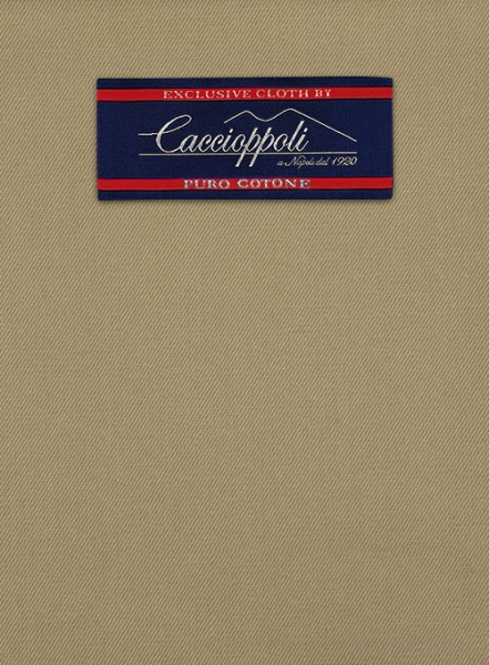 Caccioppoli Cotton Gabardine Khaki Suit