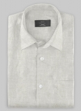 Barn Beige Cotton Linen Shirt - Full Sleeves