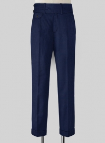 Napolean Bottle Blue Double Gurkha Wool Trousers