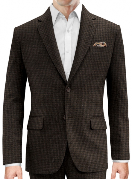 Houndstooth Dark Brown Tweed Suit