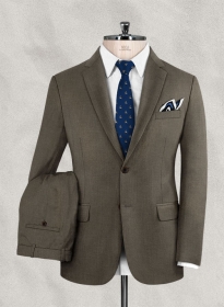 Scabal Bistre Brown Wool Suit