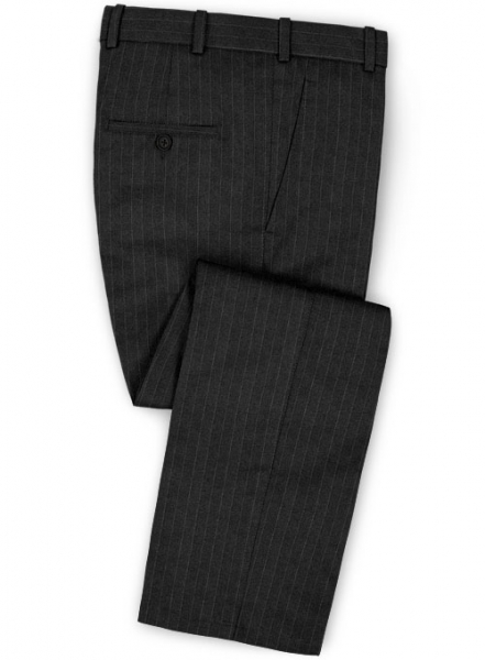 Chalkstripe Wool Charcoal Suit