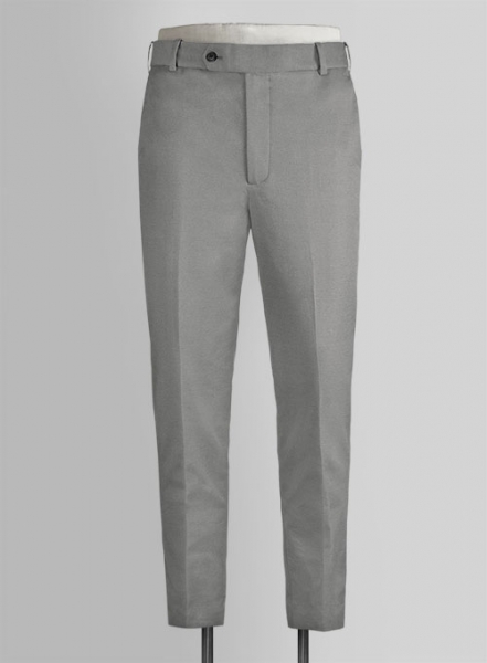 Gray Feather Cotton Canvas Stretch Suit