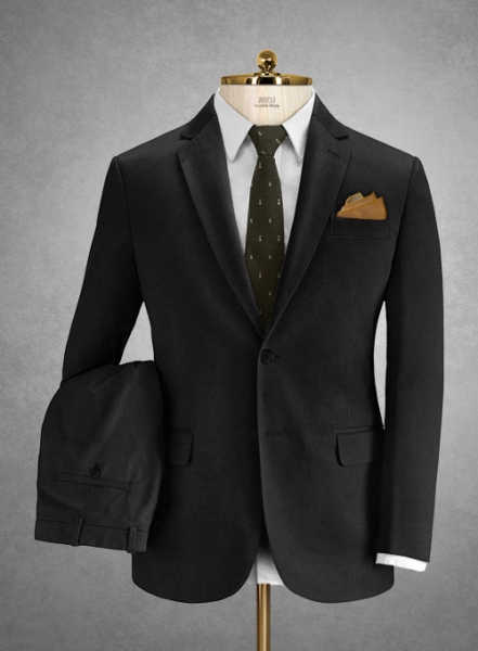 Caccioppoli Cotton Drill Black Suit