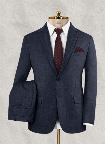 Italian Wool Cashmere Empire Blue Suit