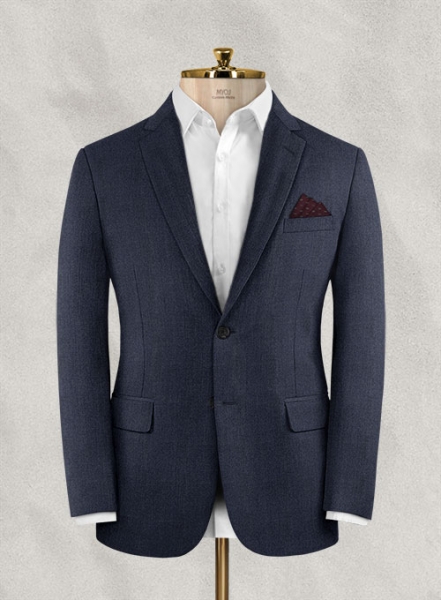 Italian Wool Cashmere Empire Blue Suit