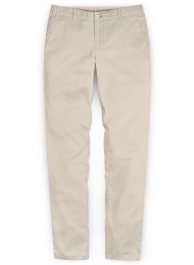 Beige Stretch Chino Pants