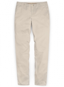 Beige Stretch Chino Pants