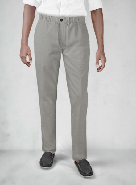 Easy Pants Gray Cotton Canvas