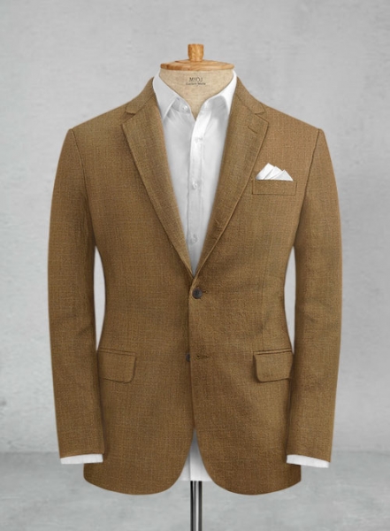 Sepia Brown Pure Linen Suit