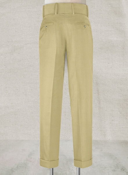 Khaki Double Gurkha Wool Trousers