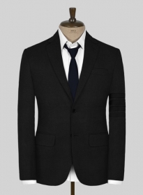 Napolean Black Wool Black Bar Jacket